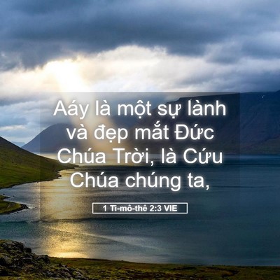 Picture 05 - 1 Ti-mô-thê 2:3 VIE - Aáy là một sự lành và đẹp mắt Đức - Bible Verse Picture