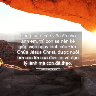 Picture 05 - 1 Ti-mô-thê 4:6 VIE - Con giải tỏ các việc đó cho anh em, thì - Bible Verse Picture