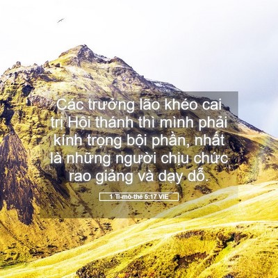 Picture 05 - 1 Ti-mô-thê 5:17 VIE - Các trưởng lão khéo cai trị Hội thánh - Bible Verse Picture