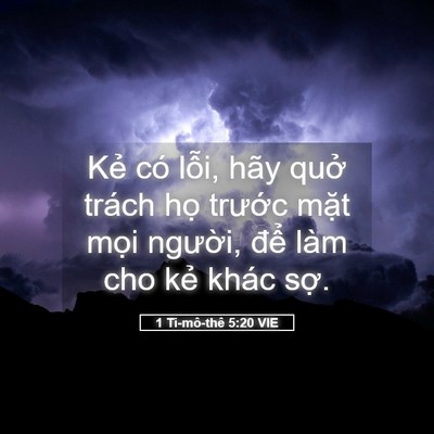 Picture 05 - 1 Ti-mô-thê 5:20 VIE - Kẻ có lỗi, hãy quở trách họ trước - Bible Verse Picture