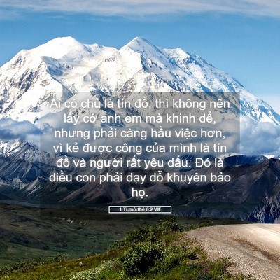 Picture 05 - 1 Ti-mô-thê 6:2 VIE - Ai có chủ là tín đồ, thì không nên - Bible Verse Picture