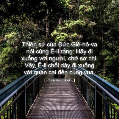 Picture 05 - 2 Các Vua 1:15 VIE - Thiên sứ của Đức Giê-hô-va nói cùng - Bible Verse Picture