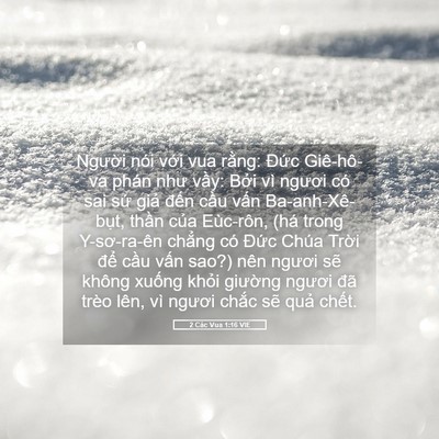 Picture 05 - 2 Các Vua 1:16 VIE - Người nói với vua rằng: Đức - Bible Verse Picture
