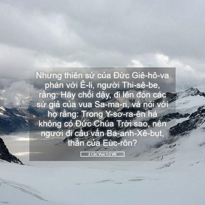 Picture 05 - 2 Các Vua 1:3 VIE - Nhưng thiên sứ của Đức Giê-hô-va phán - Bible Verse Picture