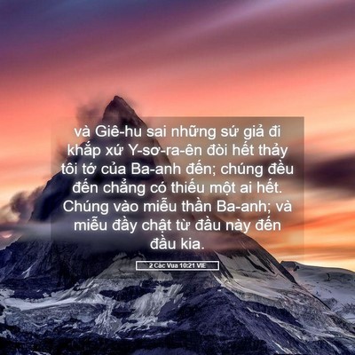 Picture 05 - 2 Các Vua 10:21 VIE - và Giê-hu sai những sứ giả đi khắp - Bible Verse Picture