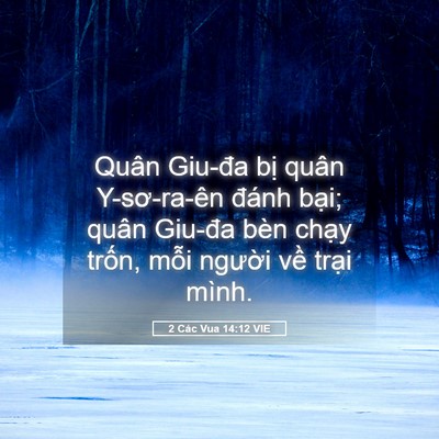 Picture 05 - 2 Các Vua 14:12 VIE - Quân Giu-đa bị quân Y-sơ-ra-ên đánh - Bible Verse Picture
