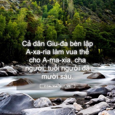 Picture 05 - 2 Các Vua 14:21 VIE - Cả dân Giu-đa bèn lập A-xa-ria làm vua - Bible Verse Picture