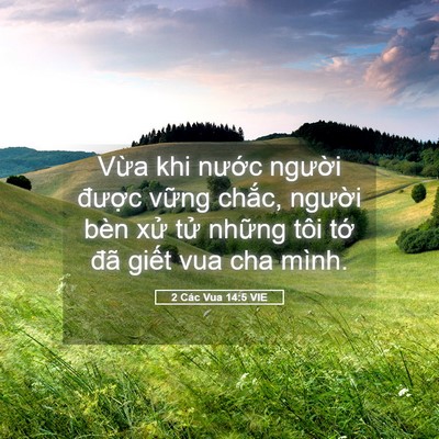 Picture 05 - 2 Các Vua 14:5 VIE - Vừa khi nước người được vững - Bible Verse Picture