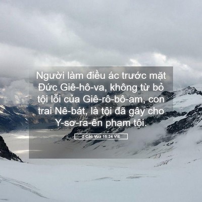 Picture 05 - 2 Các Vua 15:24 VIE - Người làm điều ác trước mặt Đức - Bible Verse Picture