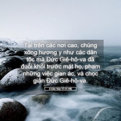 Picture 05 - 2 Các Vua 17:11 VIE - Tại trên các nơi cao, chúng xông hương y - Bible Verse Picture