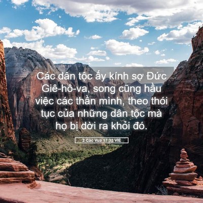 Picture 05 - 2 Các Vua 17:33 VIE - Các dân tộc ấy kính sợ Đức - Bible Verse Picture
