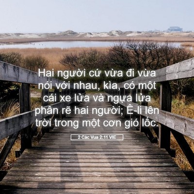 Picture 05 - 2 Các Vua 2:11 VIE - Hai người cứ vừa đi vừa nói với - Bible Verse Picture