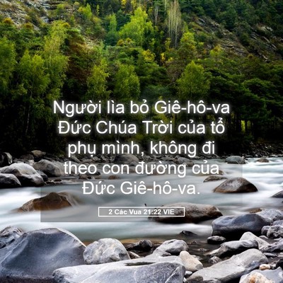 Picture 05 - 2 Các Vua 21:22 VIE - Người lìa bỏ Giê-hô-va Đức Chúa - Bible Verse Picture