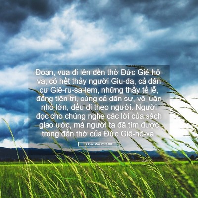 Picture 05 - 2 Các Vua 23:2 VIE - Đoạn, vua đi lên đền thờ Đức - Bible Verse Picture