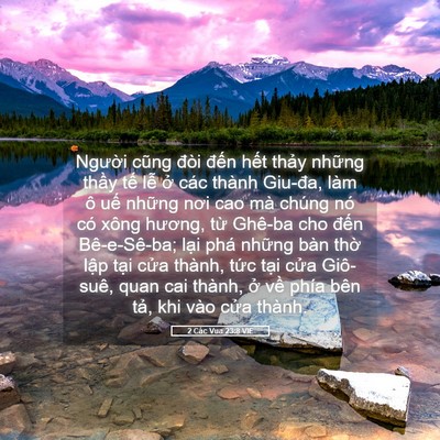 Picture 05 - 2 Các Vua 23:8 VIE - Người cũng đòi đến hết thảy những - Bible Verse Picture