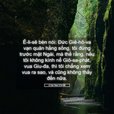 Picture 05 - 2 Các Vua 3:14 VIE - Ê-li-sê bèn nói: Đức Giê-hô-va vạn - Bible Verse Picture