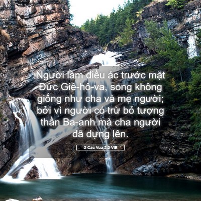 Picture 05 - 2 Các Vua 3:2 VIE - Người làm điều ác trước mặt Đức - Bible Verse Picture