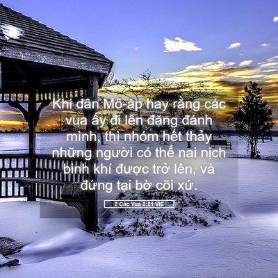 Picture 05 - 2 Các Vua 3:21 VIE - Khi dân Mô-áp hay rằng các vua ấy đi - Bible Verse Picture