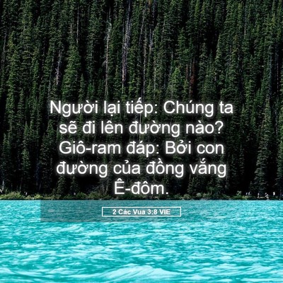 Picture 05 - 2 Các Vua 3:8 VIE - Người lại tiếp: Chúng ta sẽ đi lên - Bible Verse Picture