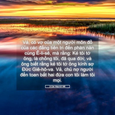Picture 05 - 2 Các Vua 4:1 VIE - Vả, có vợ của một người môn đồ - Bible Verse Picture