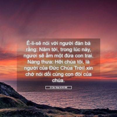 Picture 05 - 2 Các Vua 4:16 VIE - Ê-li-sê nói với người đàn bà rằng: - Bible Verse Picture