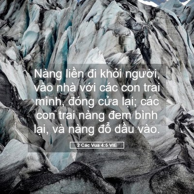 Picture 05 - 2 Các Vua 4:5 VIE - Nàng liền đi khỏi người, vào nhà với - Bible Verse Picture