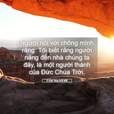 Picture 05 - 2 Các Vua 4:9 VIE - Người nói với chồng mình rằng: Tôi - Bible Verse Picture