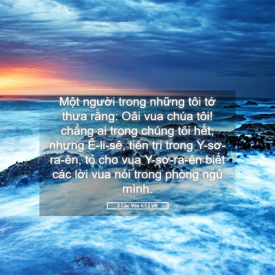 Picture 05 - 2 Các Vua 6:12 VIE - Một người trong những tôi tớ thưa - Bible Verse Picture