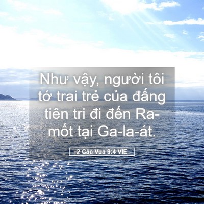 Picture 05 - 2 Các Vua 9:4 VIE - Như vậy, người tôi tớ trai trẻ của - Bible Verse Picture