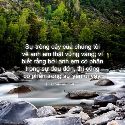 Picture 05 - 2 Cô-rinh-tô 1:7 VIE - Sự trông cậy của chúng tôi về anh em - Bible Verse Picture