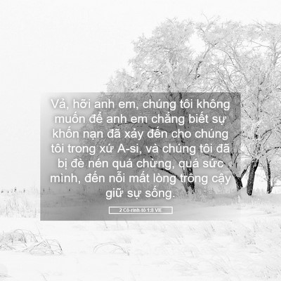 Picture 05 - 2 Cô-rinh-tô 1:8 VIE - Vả, hỡi anh em, chúng tôi không muốn - Bible Verse Picture