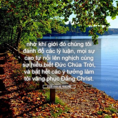 Picture 05 - 2 Cô-rinh-tô 10:5 VIE - nhờ khí giới đó chúng tôi đánh đổ - Bible Verse Picture