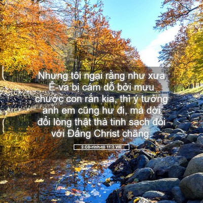 Picture 05 - 2 Cô-rinh-tô 11:3 VIE - Nhưng tôi ngại rằng như xưa Ê-va bị - Bible Verse Picture