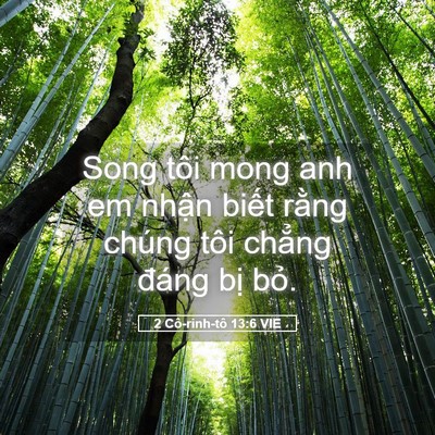 Picture 05 - 2 Cô-rinh-tô 13:6 VIE - Song tôi mong anh em nhận biết rằng chúng - Bible Verse Picture