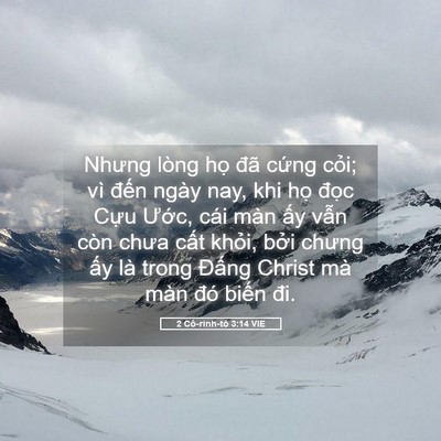 Picture 05 - 2 Cô-rinh-tô 3:14 VIE - Nhưng lòng họ đã cứng cỏi; vì đến - Bible Verse Picture