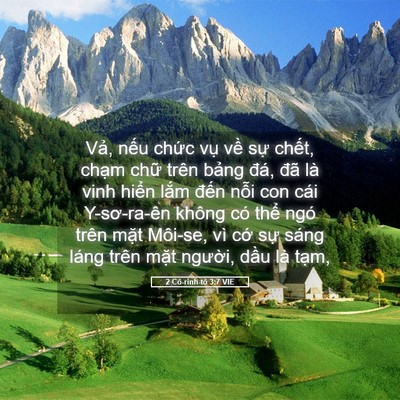 Picture 05 - 2 Cô-rinh-tô 3:7 VIE - Vả, nếu chức vụ về sự chết, chạm - Bible Verse Picture