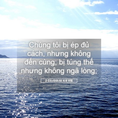 Picture 05 - 2 Cô-rinh-tô 4:8 VIE - Chúng tôi bị ép đủ cách, nhưng không - Bible Verse Picture