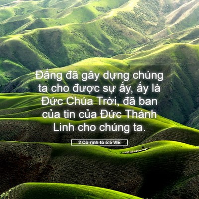 Picture 05 - 2 Cô-rinh-tô 5:5 VIE - Đấng đã gây dựng chúng ta cho được - Bible Verse Picture