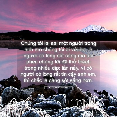 Picture 05 - 2 Cô-rinh-tô 8:22 VIE - Chúng tôi lại sai một người trong anh em - Bible Verse Picture