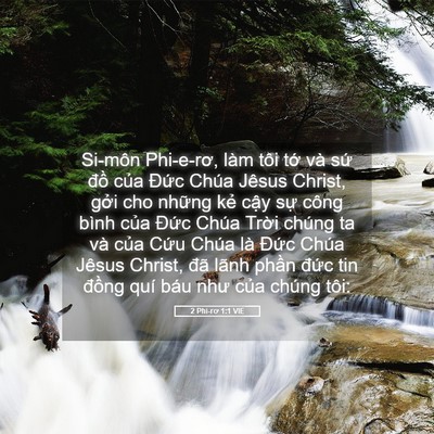 Picture 05 - 2 Phi-rơ 1:1 VIE - Si-môn Phi-e-rơ, làm tôi tớ và sứ đồ - Bible Verse Picture