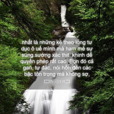 Picture 05 - 2 Phi-rơ 2:10 VIE - nhất là những kẻ theo lòng tư dục ô - Bible Verse Picture