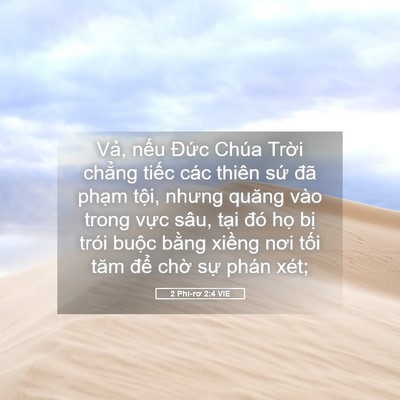 Picture 05 - 2 Phi-rơ 2:4 VIE - Vả, nếu Đức Chúa Trời chẳng tiếc - Bible Verse Picture
