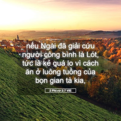 Picture 05 - 2 Phi-rơ 2:7 VIE - nếu Ngài đã giải cứu người công - Bible Verse Picture