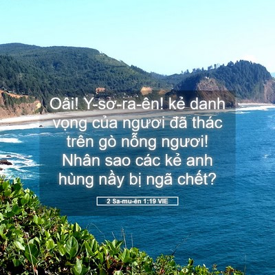 Picture 05 - 2 Sa-mu-ên 1:19 VIE - Oâi! Y-sơ-ra-ên! kẻ danh vọng của - Bible Verse Picture