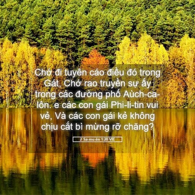 Picture 05 - 2 Sa-mu-ên 1:20 VIE - Chớ đi tuyên cáo điều đó trong Gát, - Bible Verse Picture