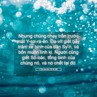 Picture 05 - 2 Sa-mu-ên 10:18 VIE - Nhưng chúng chạy trốn trước mặt - Bible Verse Picture