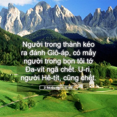 Picture 05 - 2 Sa-mu-ên 11:17 VIE - Người trong thành kéo ra đánh Giô-áp, - Bible Verse Picture
