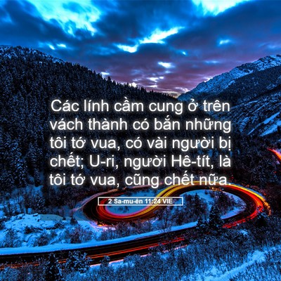 Picture 05 - 2 Sa-mu-ên 11:24 VIE - Các lính cầm cung ở trên vách thành có - Bible Verse Picture