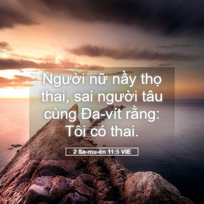 Picture 05 - 2 Sa-mu-ên 11:5 VIE - Người nữ nầy thọ thai, sai người tâu - Bible Verse Picture