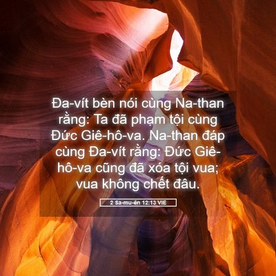 Picture 05 - 2 Sa-mu-ên 12:13 VIE - Đa-vít bèn nói cùng Na-than rằng: Ta đã - Bible Verse Picture